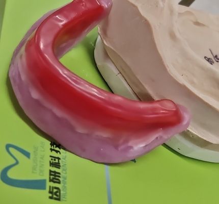 마지막 전체 의치를 위한 트루시인 치아 기록 블록
